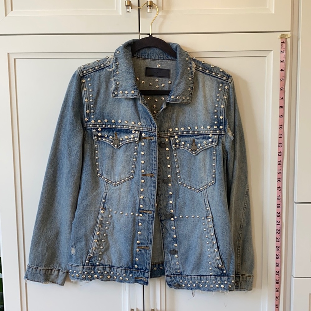 BlankNYC studded jean jacket Size M